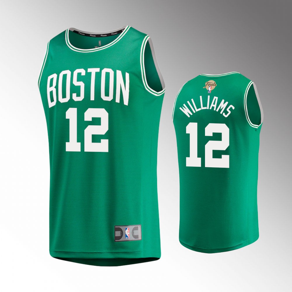 Men's Boston Celtics Grant Williams #12 Fast Break 2022 NBA Finals Replica Kelly Green Jersey 2401KBOC